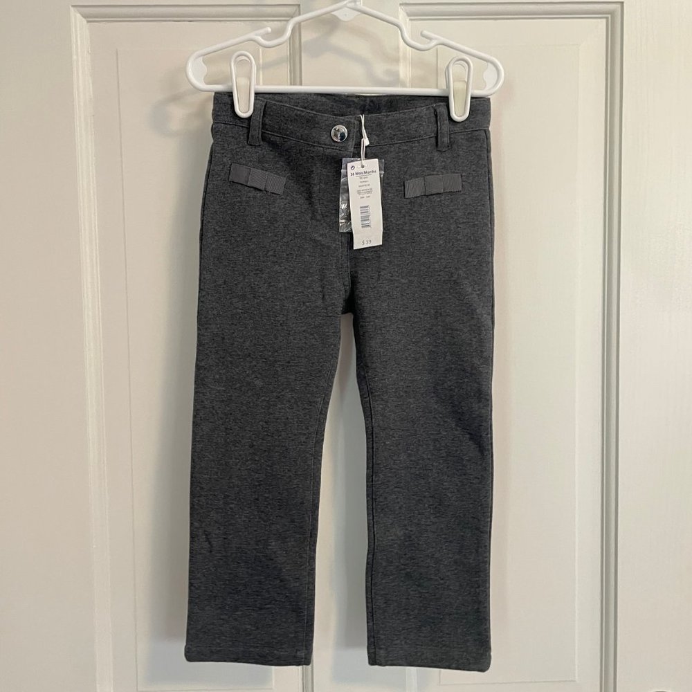 NWT Jacadi | Toddler Girl "Comfort Pants" | Gray | Size 36 Months